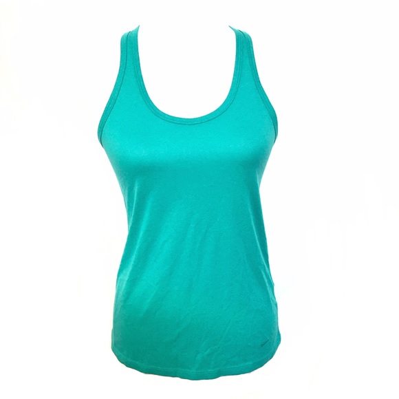 Nike Tops - Nike Dri-fit teal green scoop neck racerback tank top